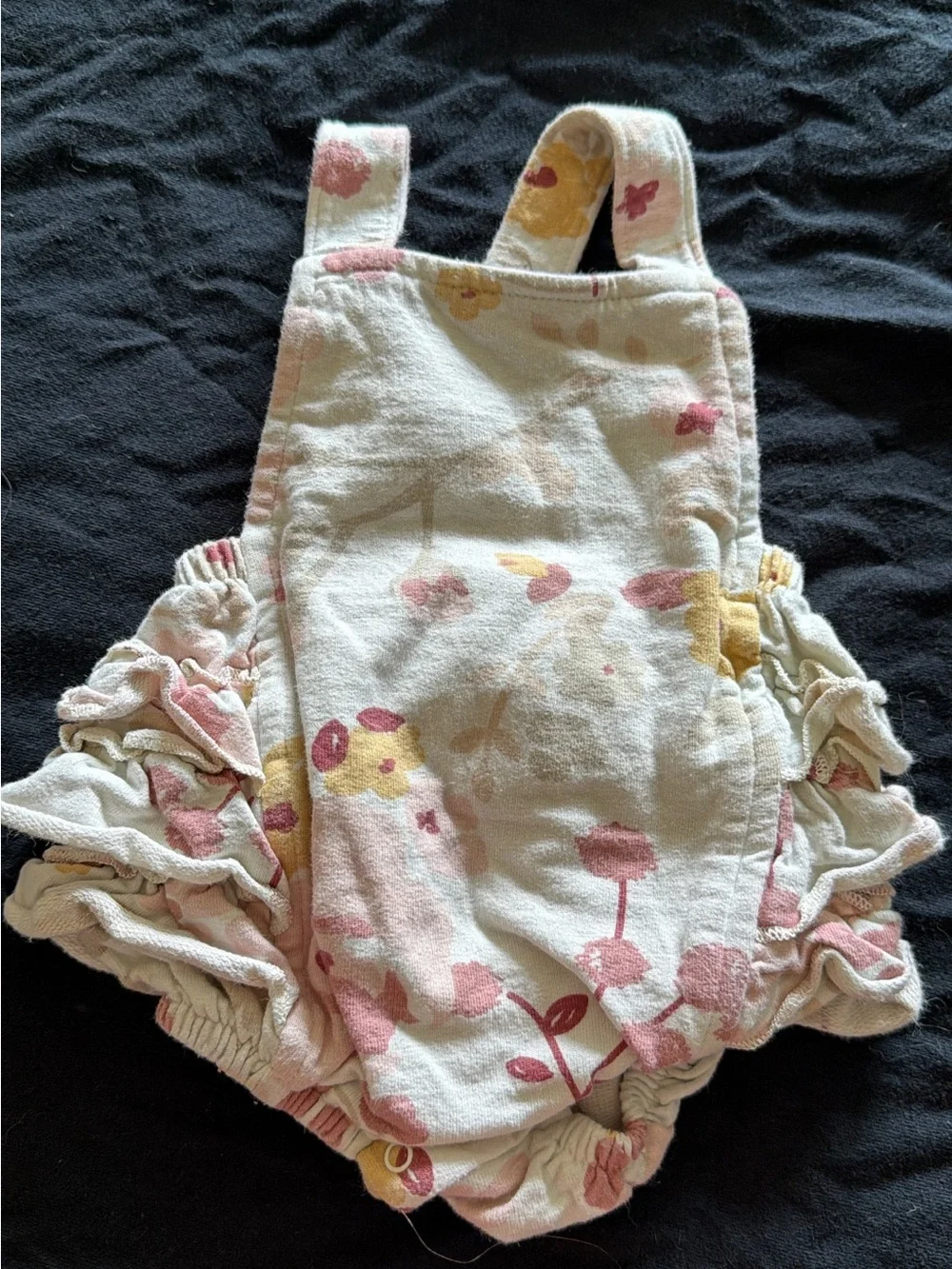 Baby Floral Ruffle Diaper Cover - Pink & Yellow